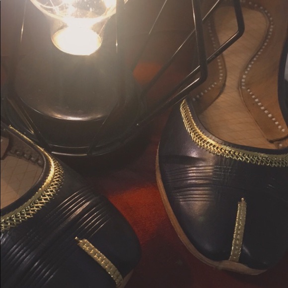 BNWT Handmade vintage pure leather flats, khussa, size8 jutti - Picture 5 of 9